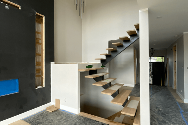 Escalier avec limon en métal 6